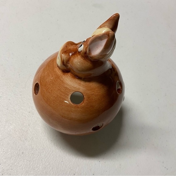 Cartoon Vtg Brown Horse Tea Light Holder Ceramic Folk art Equestrian Home Candle - Picture 12 of 14